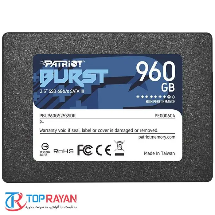 حافظه SSD اینترنال پاتریوت مدل Burst ظرفیت 960 گیگابایت -gallery-9