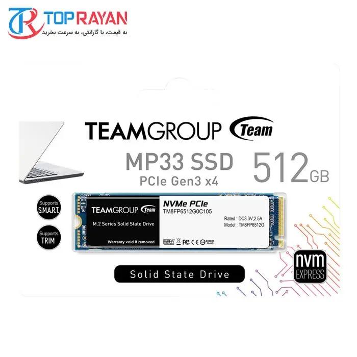 اس اس دی اینترنال تیم گروپ مدل M.2 MP33 ظرفیت 512 گیگابایت -gallery-7