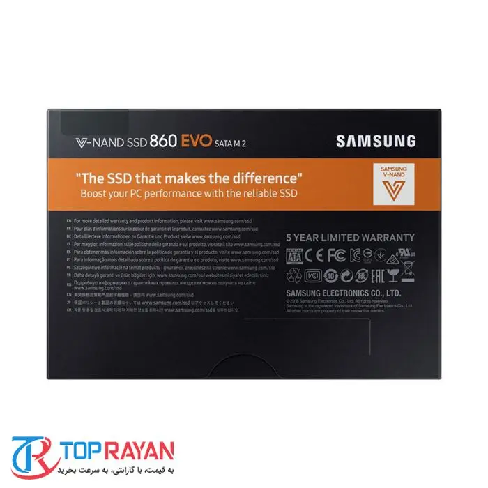 حافظه اس اس دی اینترنال سامسونگ مدل Evo 860 m.2 ظرفیت 500 گیگابایت -gallery-13