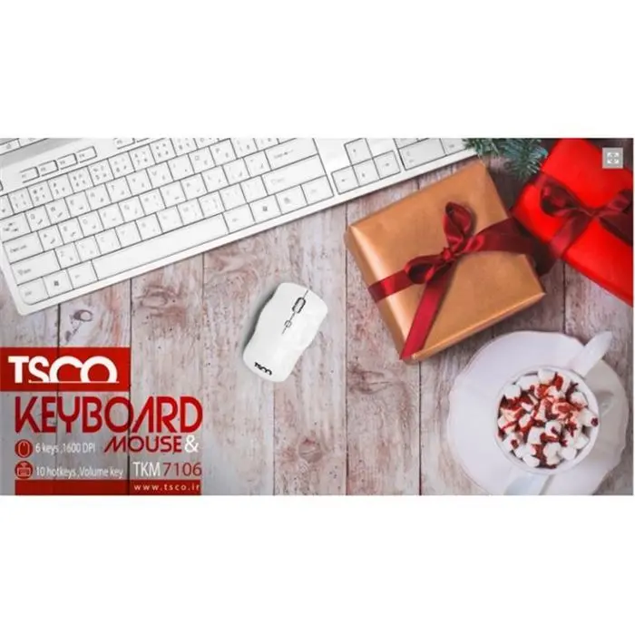 کیبورد و ماوس تسکو مدل TKM7106W -gallery-2