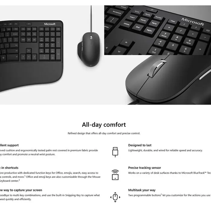 کیبورد و ماوس بی‌سیم مایکروسافت Ergonomic مدل RJU-00020 -gallery-2
