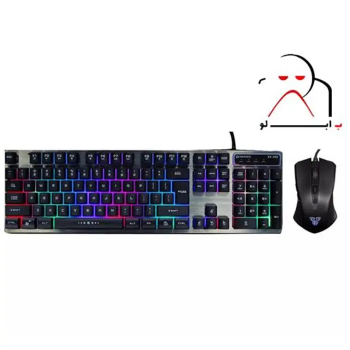 کیبورد گیمینگ به همراه ماوس حرفه ای مدل MAJOR COMBO KX-302 -gallery-15