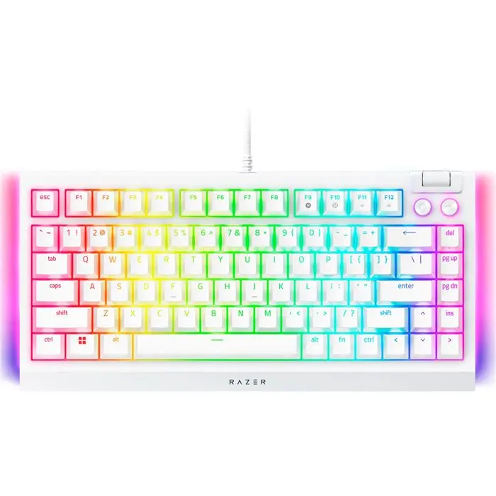 کيبورد گیمینگ ريزر سوئیچ نارنجی BlackWidow V4 75% White -gallery-8