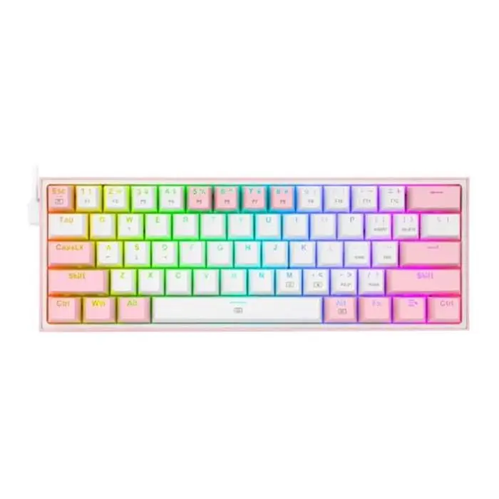 کیبورد مکانیکال گیمینگ ردراگون K617 White/Pink -gallery-3
