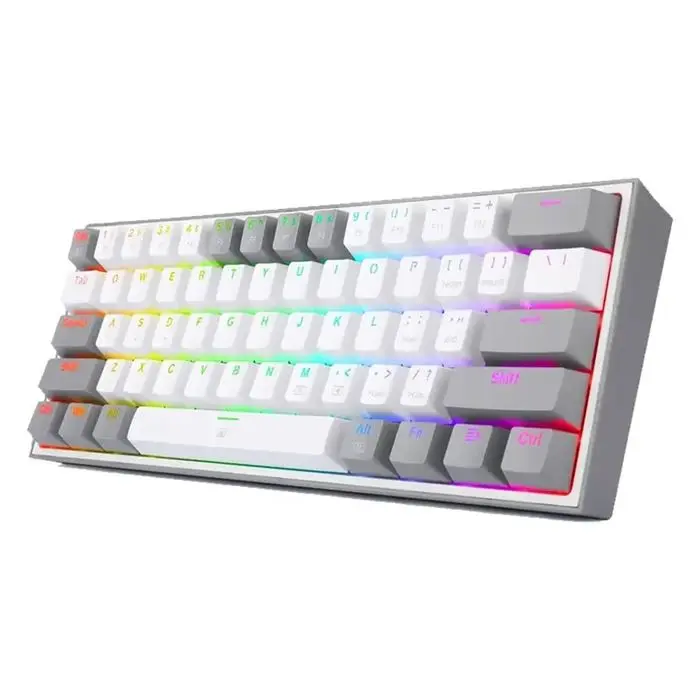 کیبورد مکانیکال گیمینگ ردراگون Redragon K617 FIZZ RGB White/Grey -gallery-1