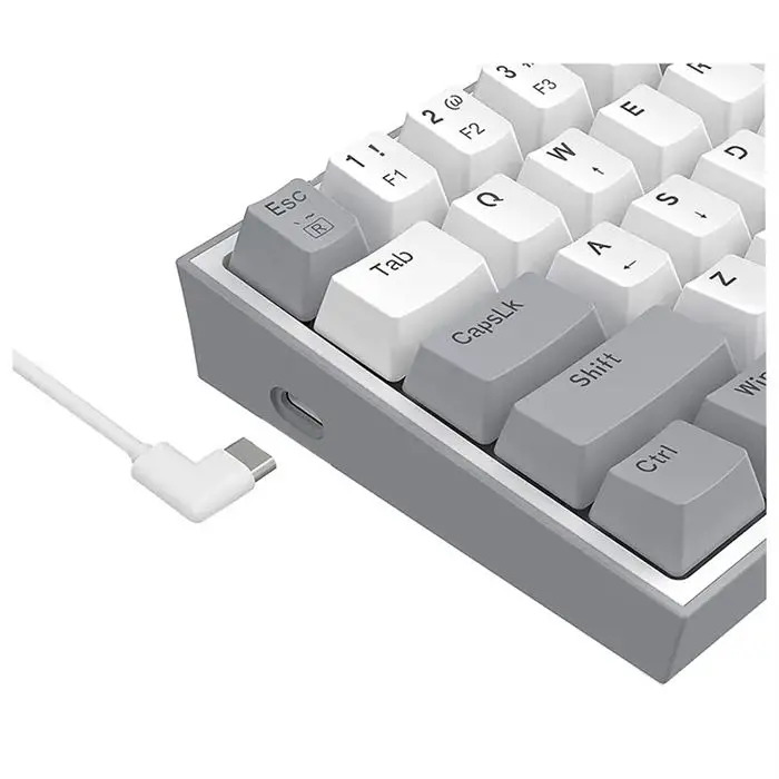 کیبورد مکانیکال گیمینگ ردراگون Redragon K617 FIZZ RGB White/Grey -gallery-2