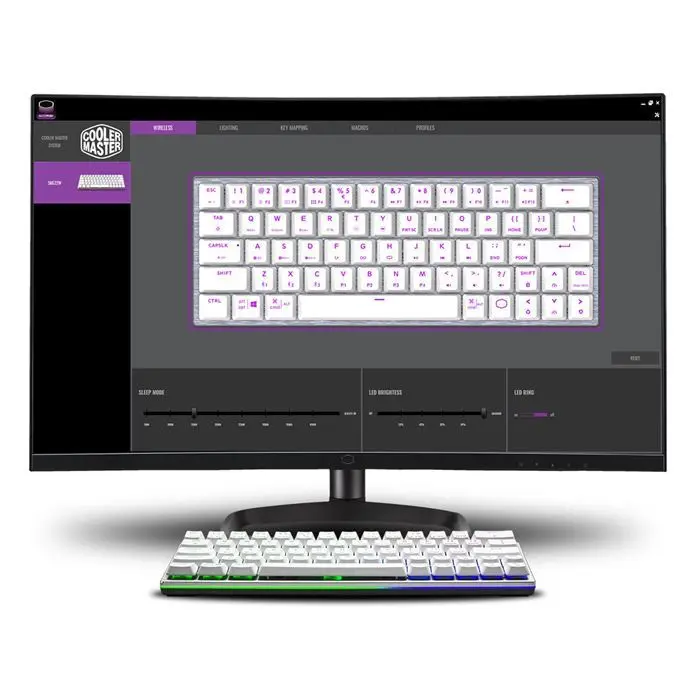 کیبورد مکانیکال گیمینگ با سیم و بی سیم کولرمستر SK622 SILVER -gallery-12