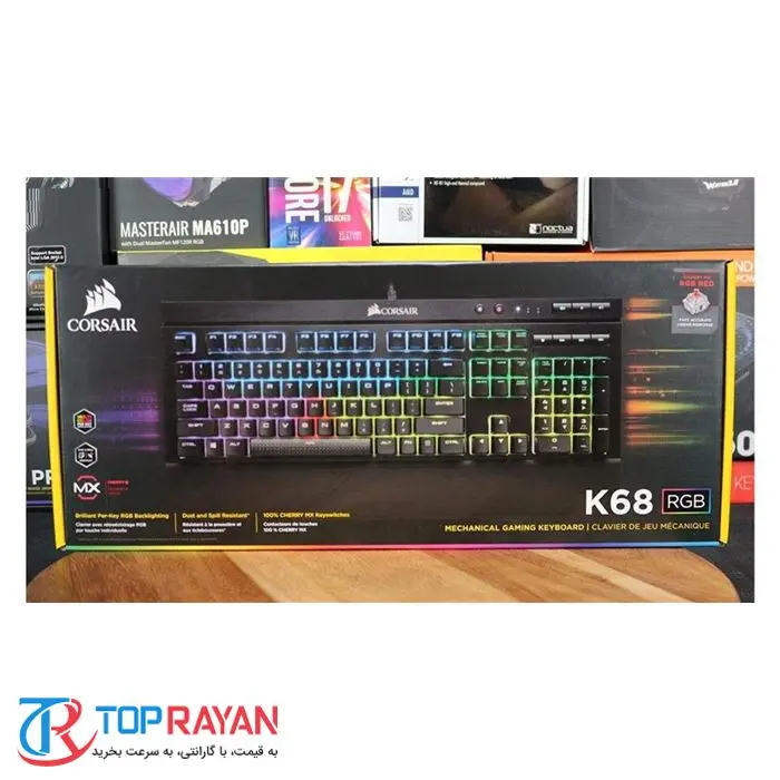 کیبورد مخصوص بازی کورسیر مدل K68RGB -gallery-15