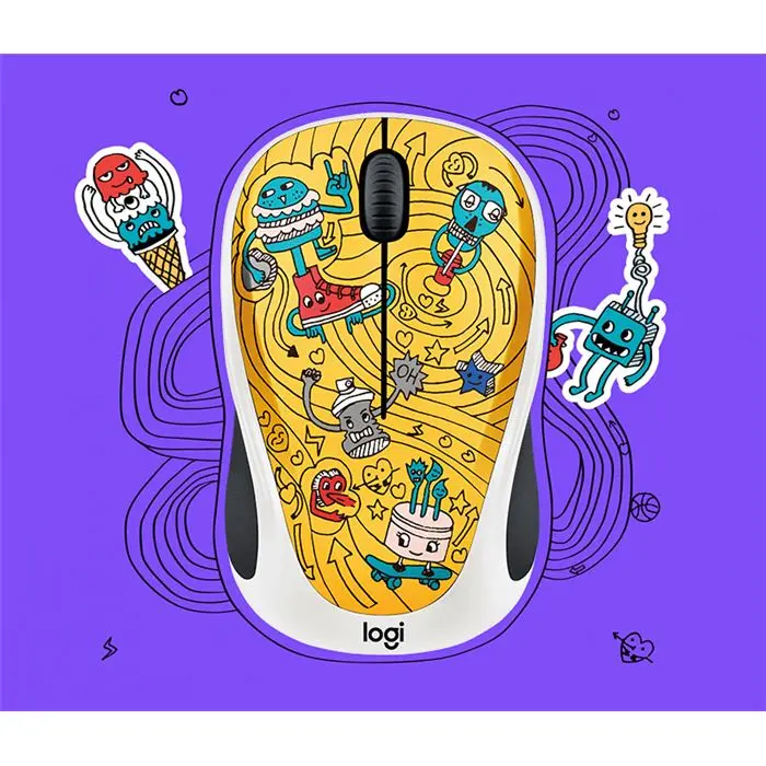 ماوس بیسیم لاجیتک سری Doodle مدل GoGo Gold -gallery-11