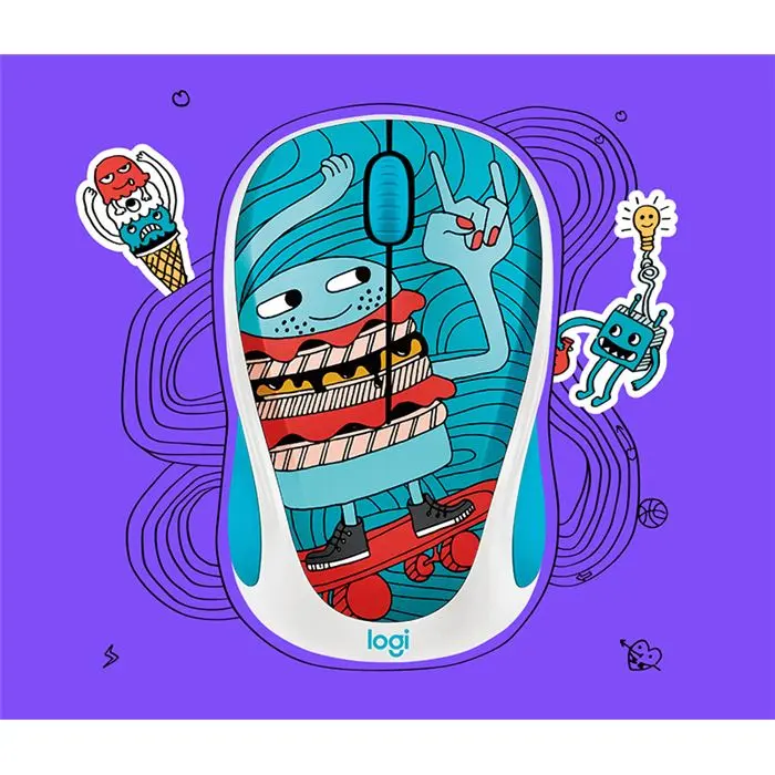 ماوس بیسیم لاجیتک سری Doodle مدل Skateburger -gallery-2