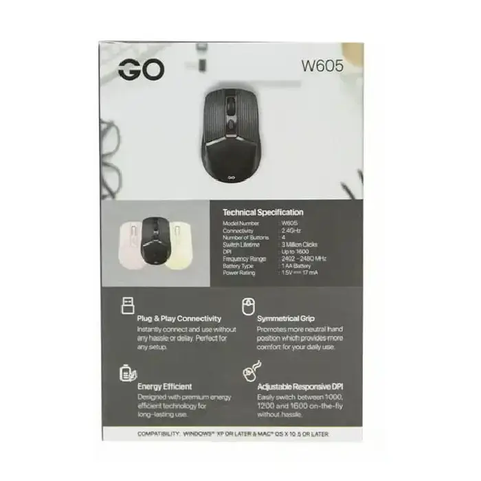 ماوس بی سیم فنتک مدل Go W605 -gallery-1