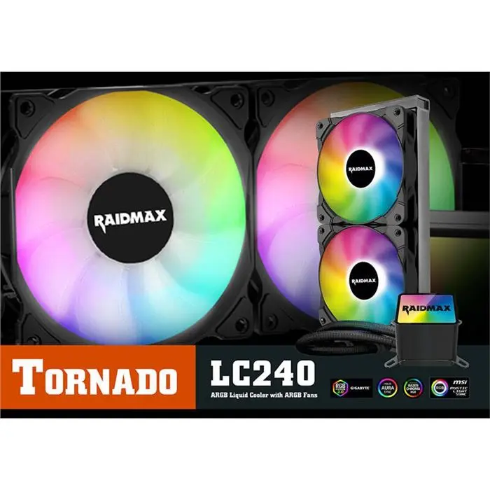 خنک کننده مایع پردازنده ریدمکس مدل TORNADO LC240 ARGB -gallery-13