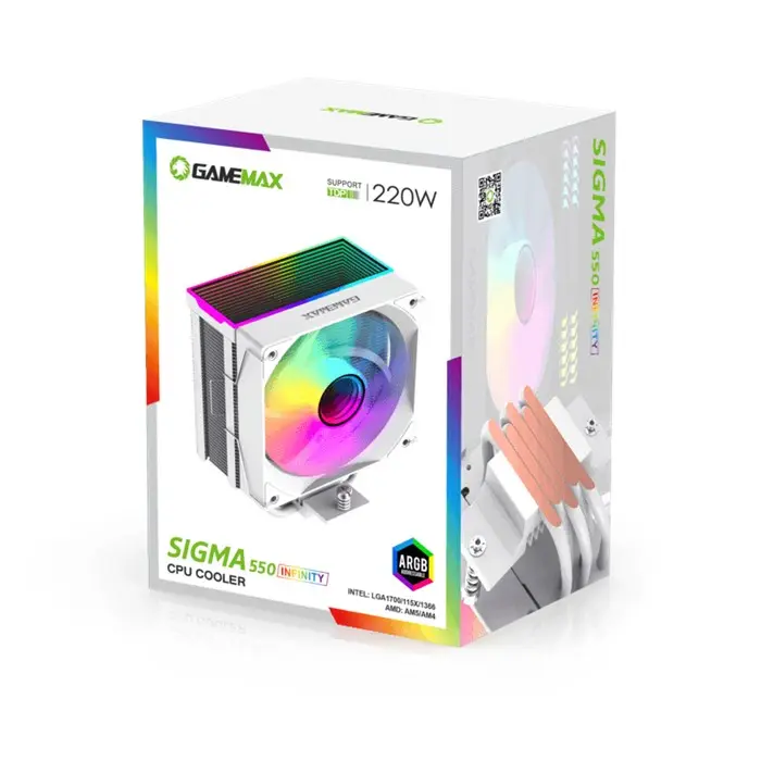 فن پردازنده گیم مکس Sigma 550 Infinity White -gallery-17