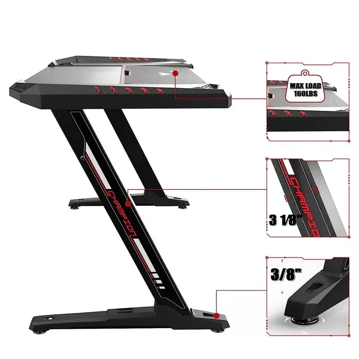 میز گیمینگ یوریکا مدل ERK-EDK-Z2BK-V3 -gallery-2