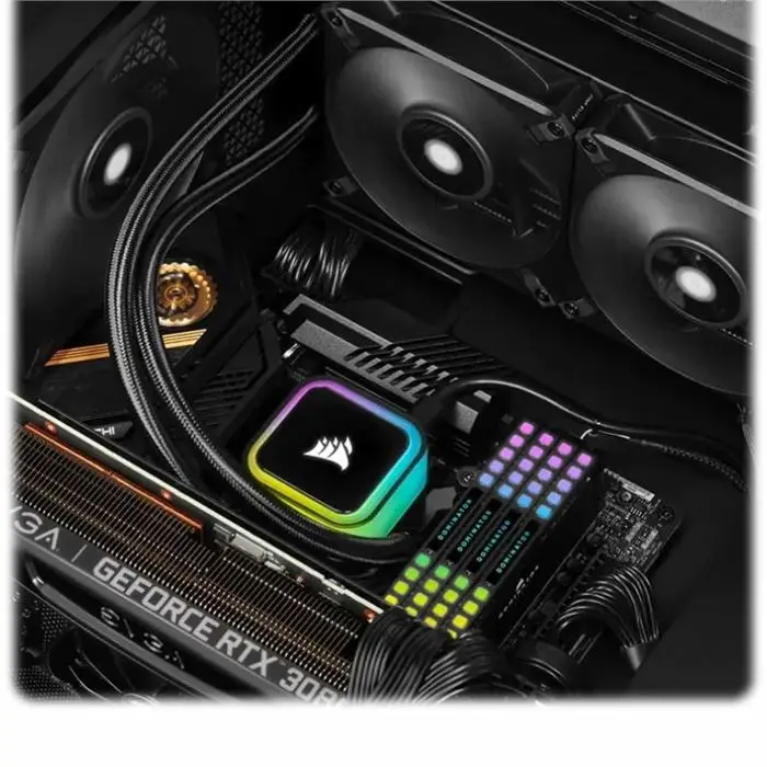 خنک کننده مایع پردازنده کورسیر iCUE H150i RGB ELITE Black -gallery-4