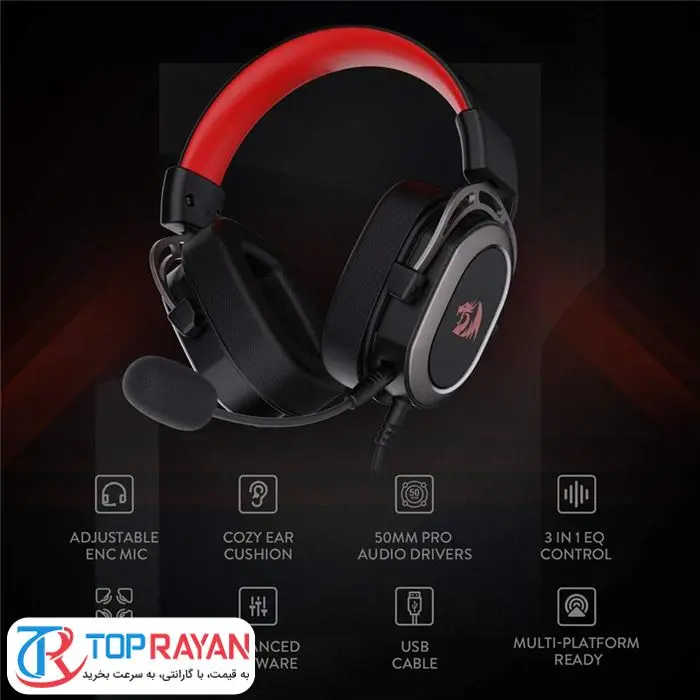 هدست مخصوص بازی ردراگون مدل H710 Helios -gallery-4
