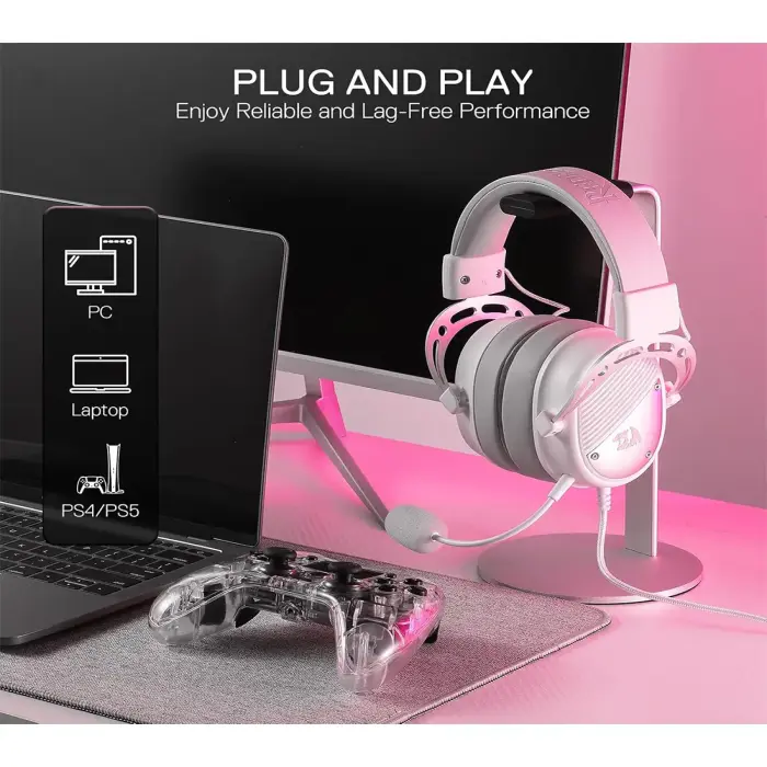 هدست گیمینگ ردراگون سفید Redragon THORIDAL H730 White -gallery-6