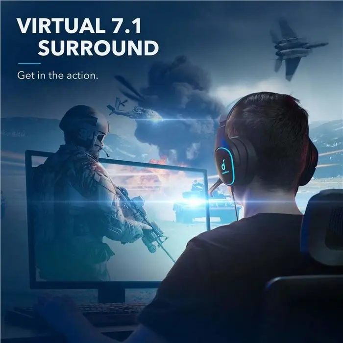 هدست گیمینگ با سیم 7.1 کانال انکر مدل SOUNDCORE STRIKE 3 -gallery-2