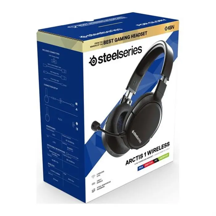 هدست مخصوص بازی استیل سریز مدل SteelSeries Arctis 1 Wireless (Playstation Edition) -gallery-15