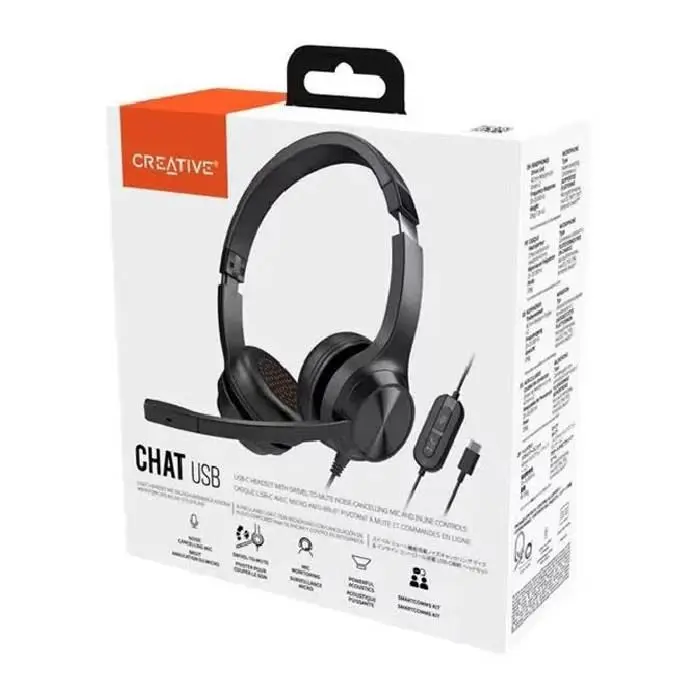 هدست با سیم کریتیو مدل CHAT USB -gallery-1