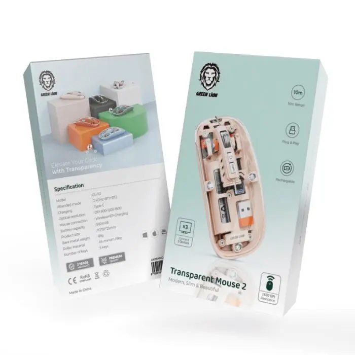 ماوس بی سیم ترنسپرنت گرین لاین مدل Transparent Mouse 2 -gallery-4
