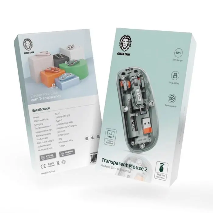 ماوس بی سیم ترنسپرنت گرین لاین مدل Transparent Mouse 2 -gallery-8