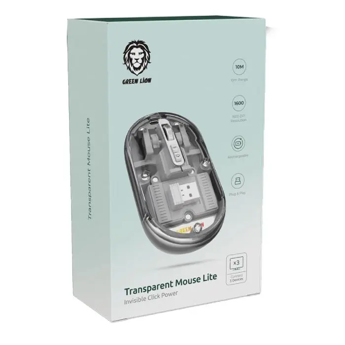 ماوس بی سیم گرین لاین مدل Transparent Mouse Lite -gallery-7