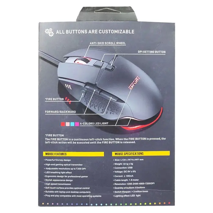 ماوس گیمینگ با سیم افورت مدل EF-G7 -gallery-12