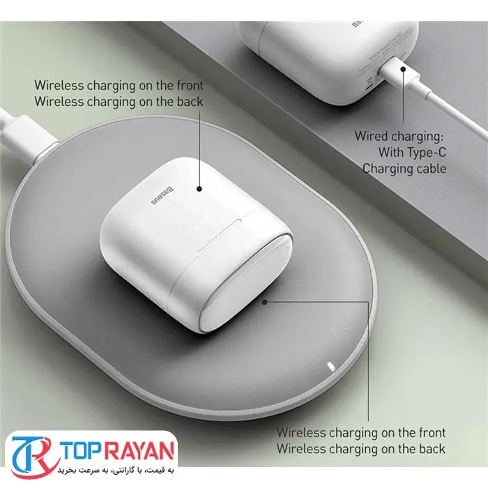 هندزفری بلوتوثی بیسوس مدل W06 Encok True NGW06-01 AptX -gallery-1