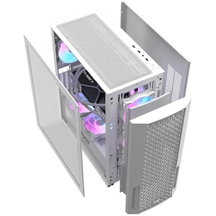 کیس کامپیوتر گیمینگ دارک فلش DF2100 ATX White -gallery-2