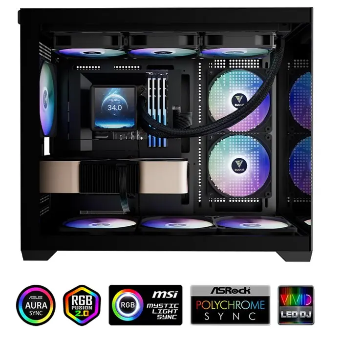 فن پردازنده مایع گیم دیاس AURA GL360 LCD ARGB BLACK -gallery-8