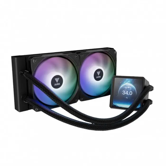 فن خنک کننده مایع پردازنده گیم دیاس مدل AURA GL240 LCD ARGB BLACK -gallery-9