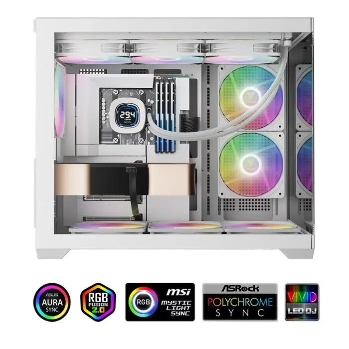 کولر پردازنده مایع گیم دیاس مدل AURA GL360 DIGITAL ARGB WHITE -gallery-3