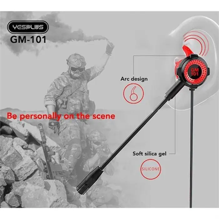 هدفون داخل گوش گیمینگ باسیم یس پلاس مدل GM-101 -gallery-1