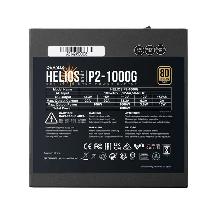 پاور کامپیوتر گیم دیاس HELIOS P2-1000G -gallery-2