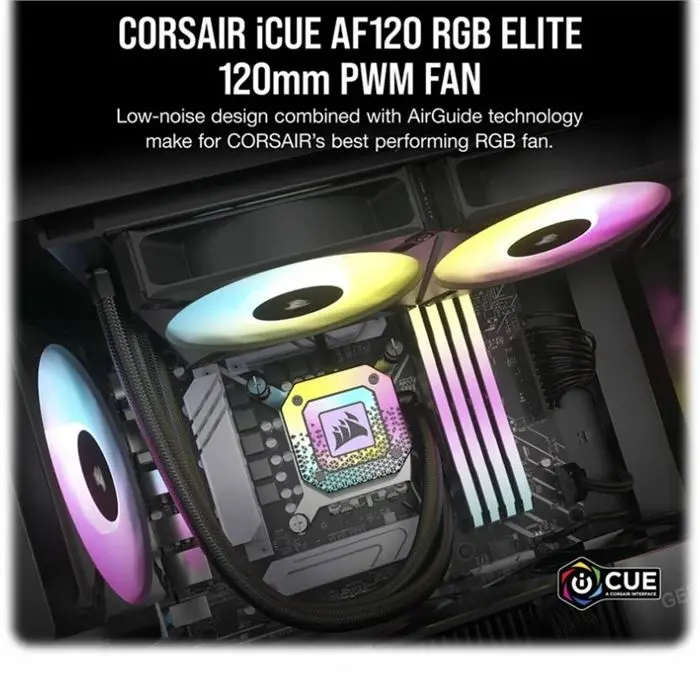 فن کیس کورسیر iCUE AF120 RGB ELITE Black بسته 3 عددی -gallery-1