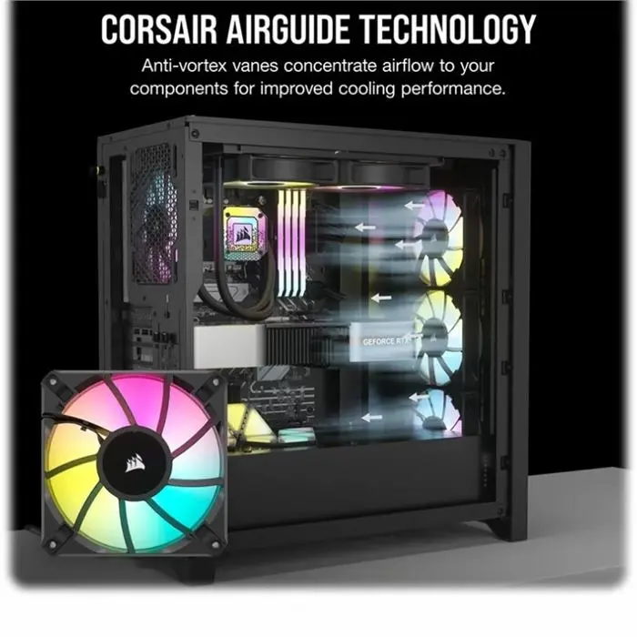 فن کیس کورسیر iCUE AF120 RGB ELITE Black -gallery-6