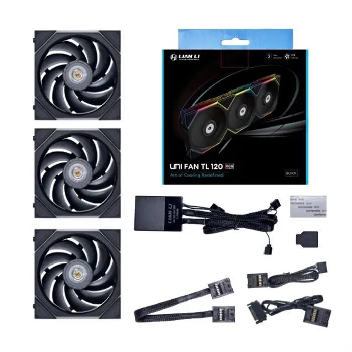فن کیس لیان لی مشکی مدل Uni Fan TL120 (3 عددی) -gallery-4