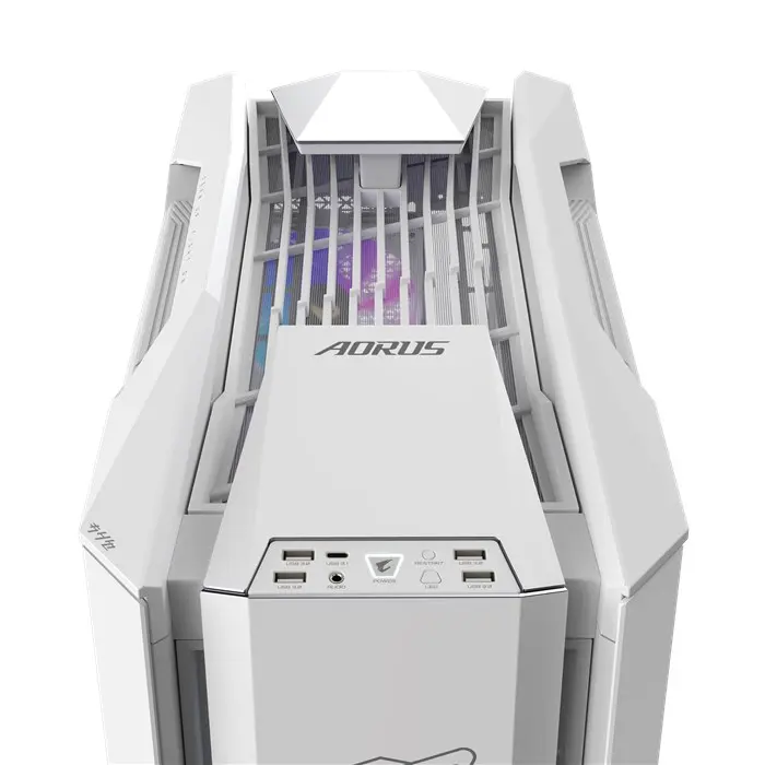 کیس گیمینگ گیگابایت سفید AORUS C601 GLASS ICE GLOBAL -gallery-12