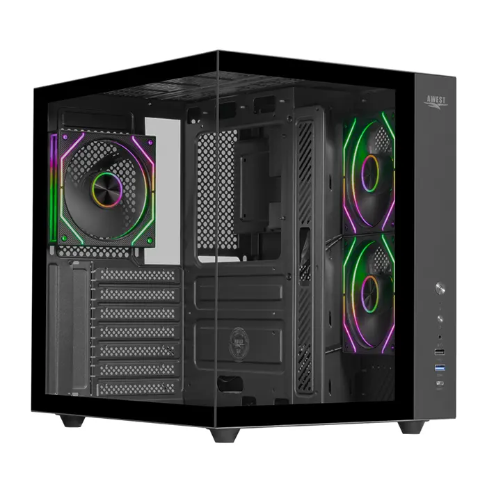 کیس گیمینگ مشکی اوست مدل AQ15 Black -gallery-1