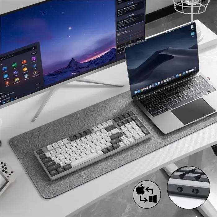 کیبورد بی سیم اداری ردراگون BK7114 WG -gallery-2