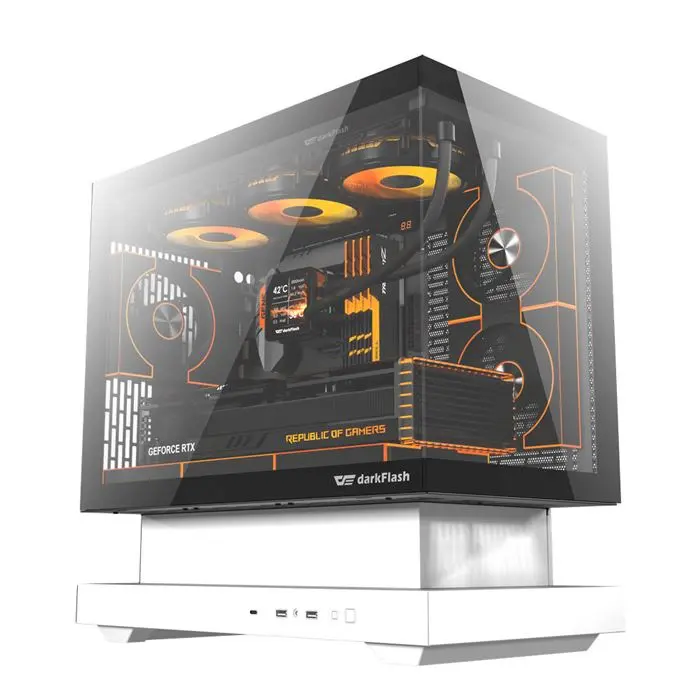 کیس کامپیوتر گیمینگ دارک فلش مدل FLOATRON F1 M-ATX B&W -gallery-1