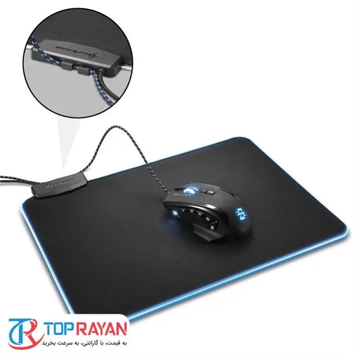 ماوس پد گیمینگ شارکون مدل ۱۳۳۷ RGB سایز L -gallery-11