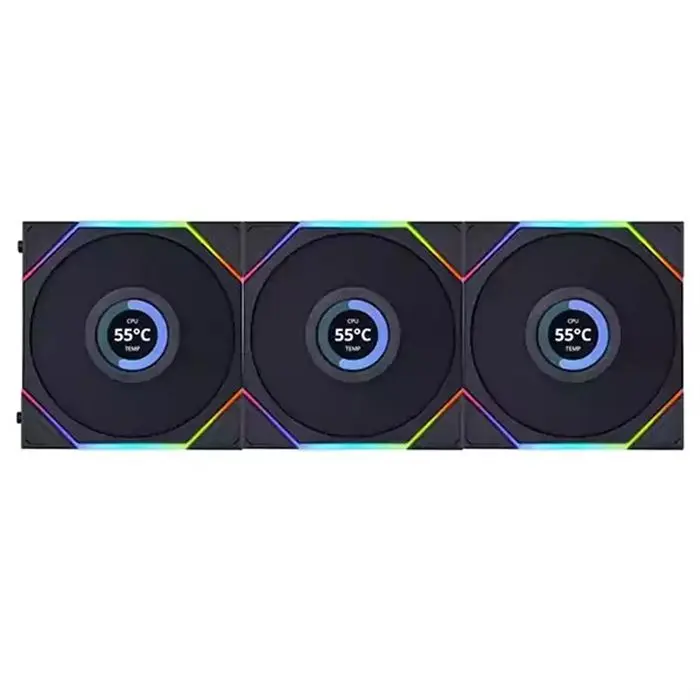 فن کیس لیان لی مشکی مدل Uni Fan TL LCD Reverse Blade 120 RGB (3 عددی) -gallery-4