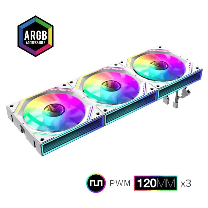 فن کیس گیمینگ گیم مکس مدل FN12A-S3I White -gallery-9