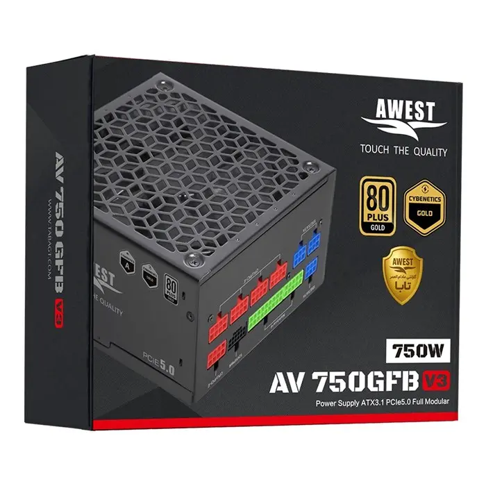 پاور اوست 750 وات گلد فول ماژولار AV750 GFB LITE V3 -gallery-1