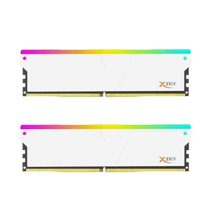 رم وی کالر دو کاناله Manta XSky RGB 32GB 6000MHz White -gallery-2