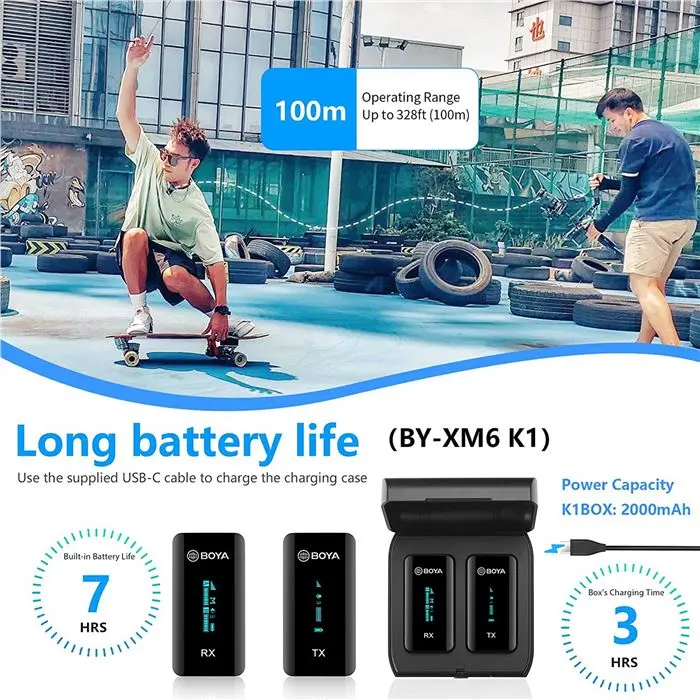میکروفون یقه ای بی سیم بویا مدل BY-XM6-K1 -gallery-2