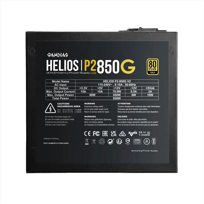 پاور فول ماژولار گیم دیاس HELIOS P2 850G V2 -gallery-13
