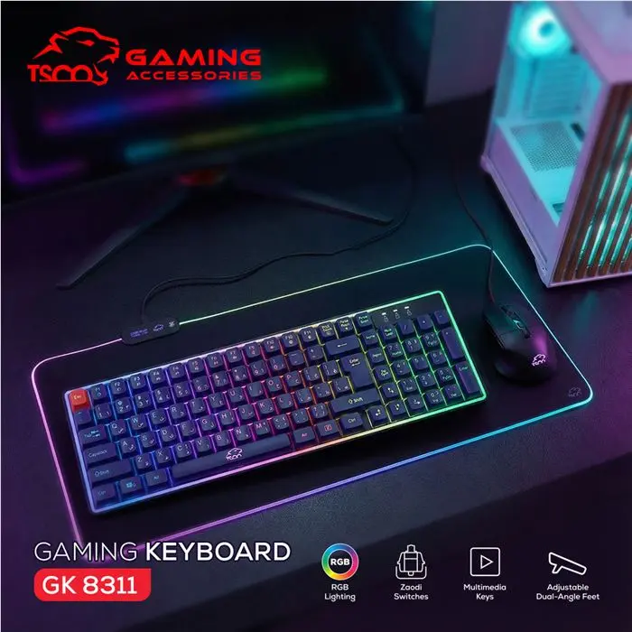 کیبورد مخصوص بازی تسکو مدل GK8311 Apollo -gallery-22